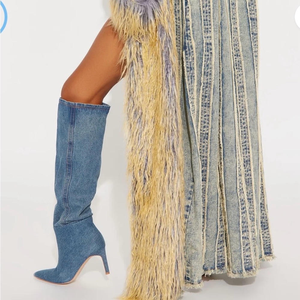 Fashion Nova Shaggy Faux Fur Teddy Jacket in Cream - Picture 7 of 11